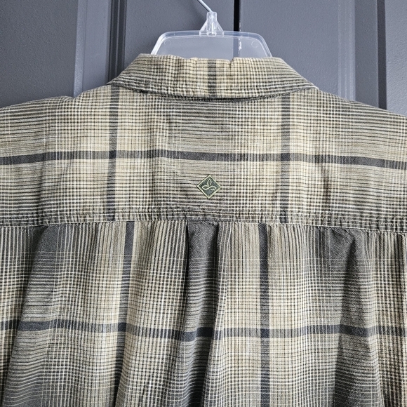 prAna Mens Button Up Plaid Shirt Sz XL Hiking Outdoor Gorpcore - Picture 4 of 7
